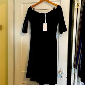 Black off the shoulders Grace Karin cocktail dress. Size L. NWT.